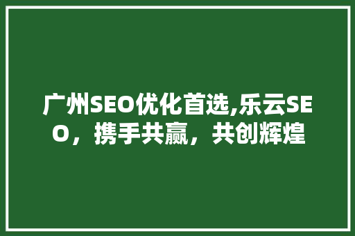 广州SEO优化首选,乐云SEO，携手共赢，共创辉煌