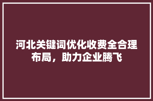 河北关键词优化收费全合理布局，助力企业腾飞