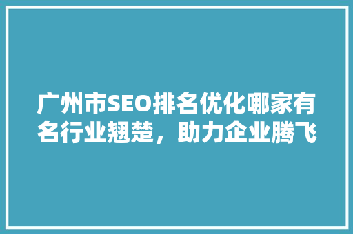 广州市SEO排名优化哪家有名行业翘楚，助力企业腾飞