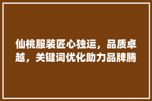 仙桃服装匠心独运，品质卓越，关键词优化助力品牌腾飞_仙桃服装关键词优化排名