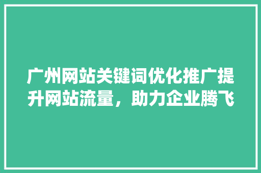 广州网站关键词优化推广提升网站流量，助力企业腾飞_广州网站关键词优化推广
