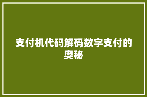 支付机代码解码数字支付的奥秘
