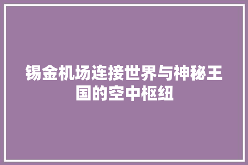 锡金机场连接世界与神秘王国的空中枢纽  第1张