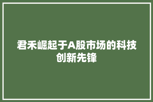 君禾崛起于A股市场的科技创新先锋