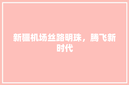 新疆机场丝路明珠，腾飞新时代
