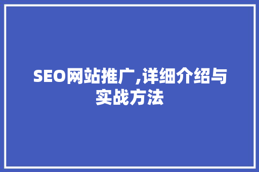SEO网站推广,详细介绍与实战方法